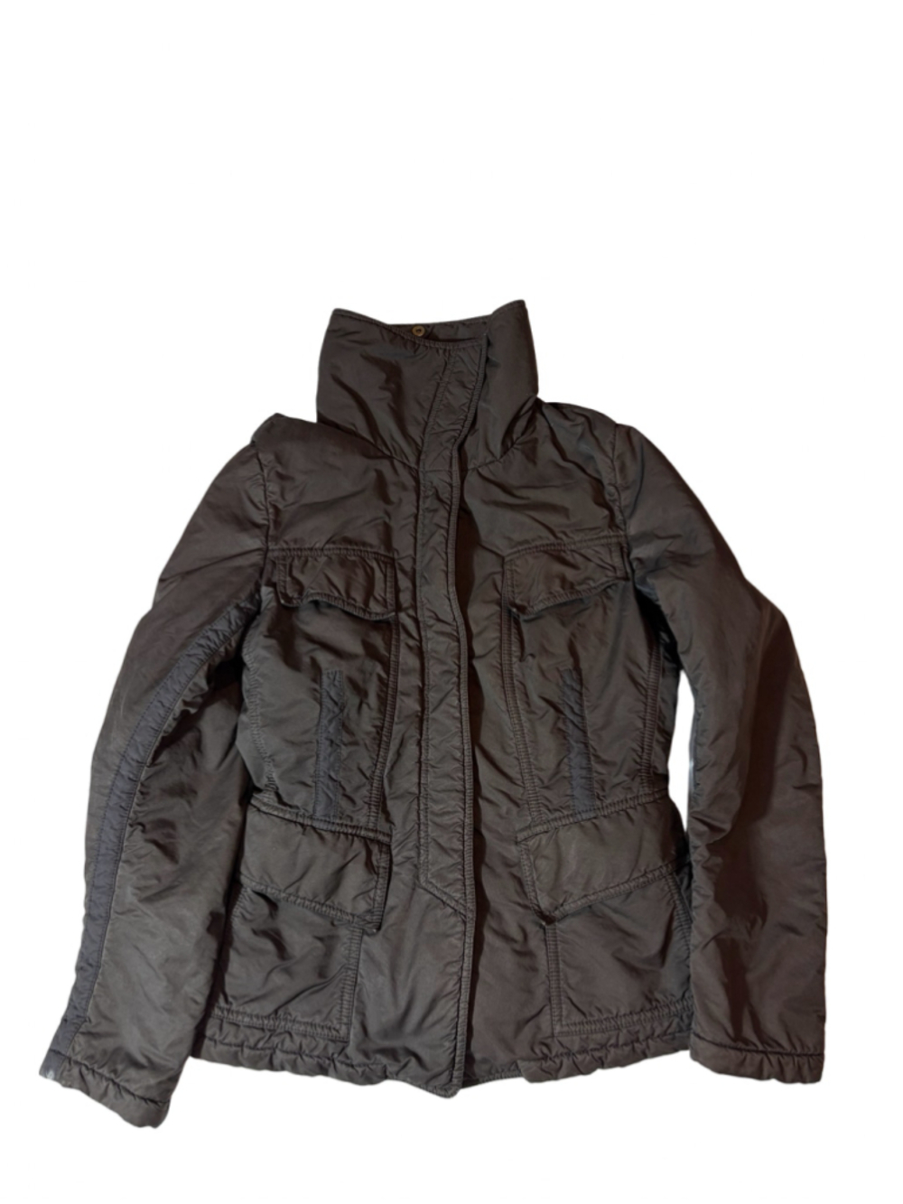 ADD Made in Italy Women’s Size 40 Brown Utility Field Jacket Missing Hood